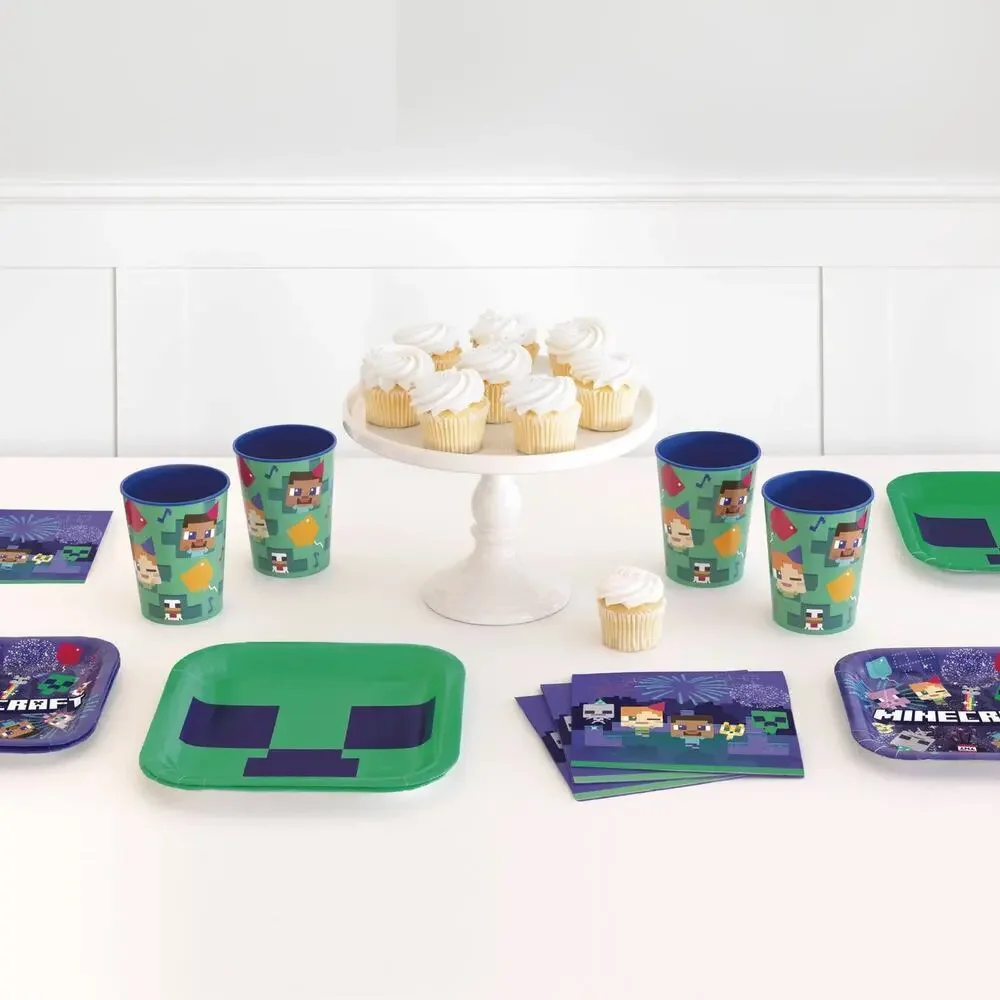 Minecraft Party Kit for 8 Birthday Tableware Set Plates Cups Napkins‎ NEW-NIB!!